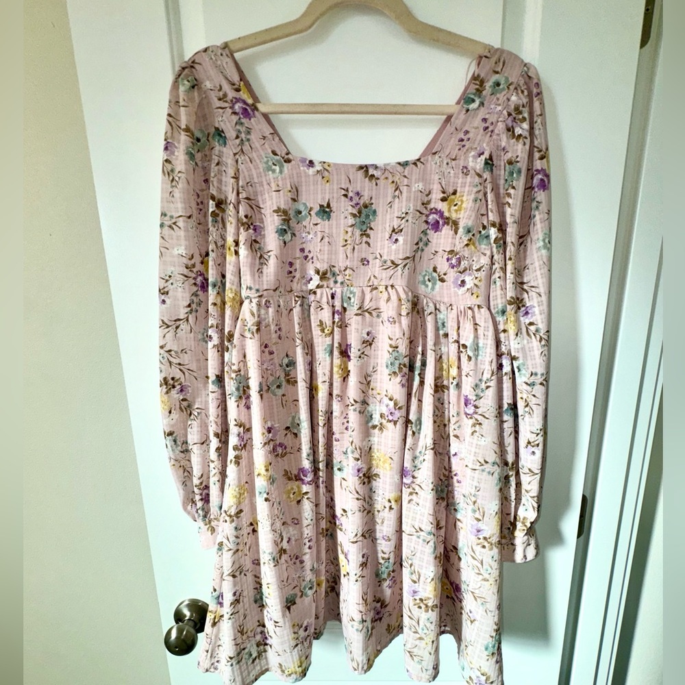 Pink Babydoll floral dress